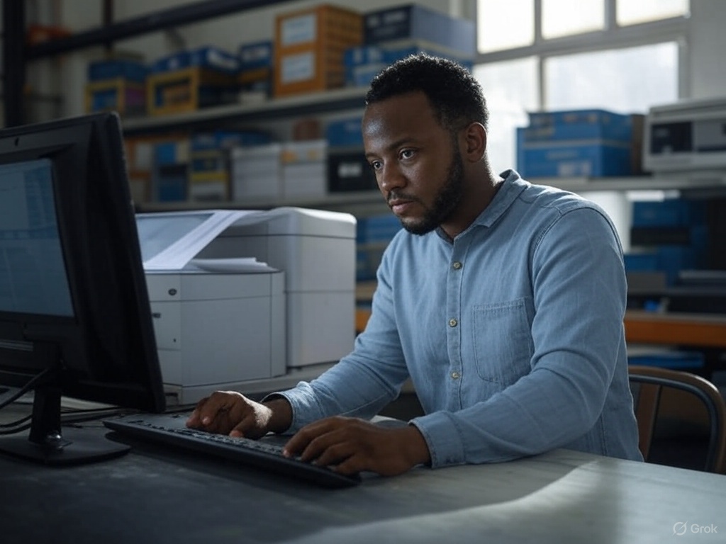 Développeur travaillant sur un ordinateur